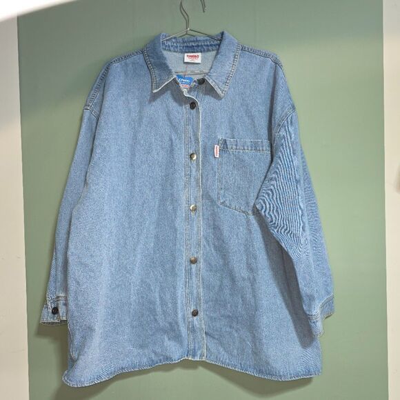 JCPenney x HARIBO Women's Denim Embroidered Lightweight Bear Shirt Jacket - Picture 5 of 10